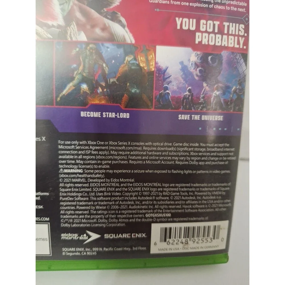 Guardians of the Galaxy (XBOX ONE / SERIES X) Video Game
